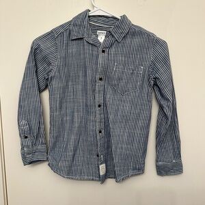 Carter's Boys Navy Pinstripe Button Down Shirt